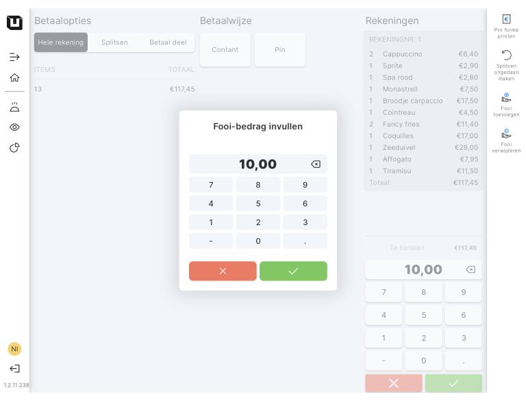 Ajouter un pourboire